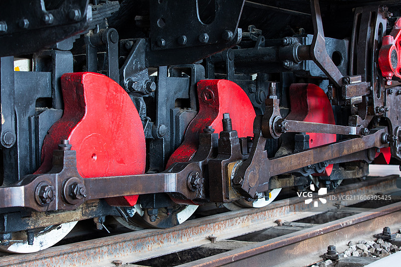 蒸汽机车车轮联动机构图片素材