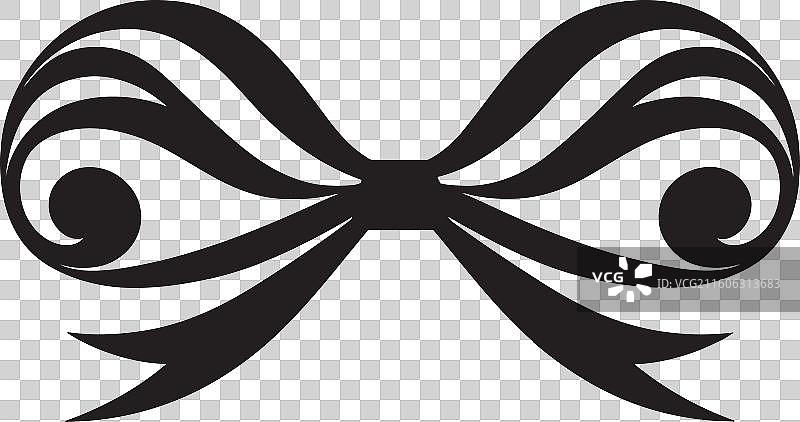 简约优雅的丝带装饰标志图片素材