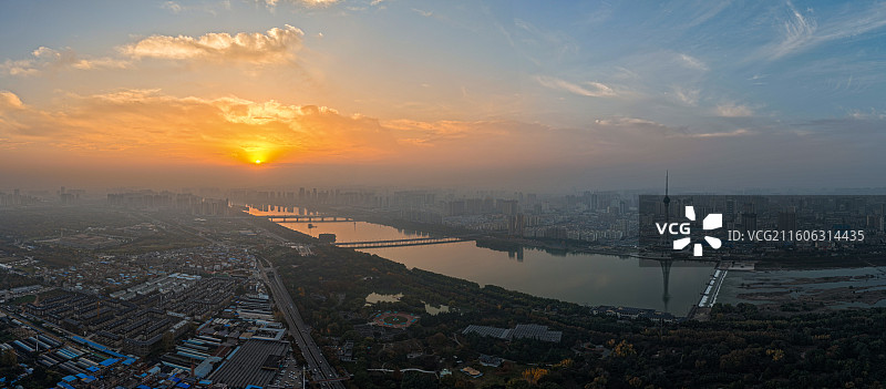 航拍河南省洛阳市风光图片素材