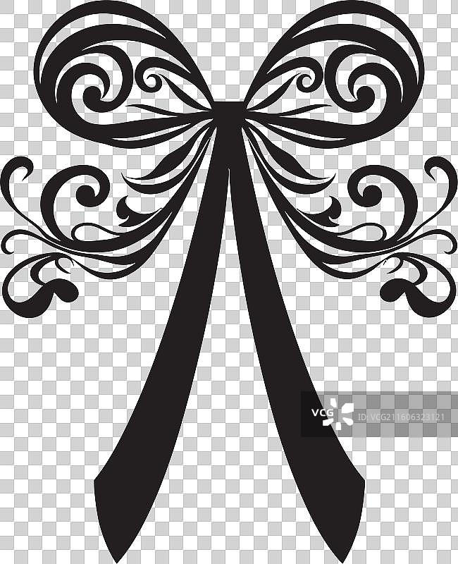 精致丝带的黑色徽章图标图片素材