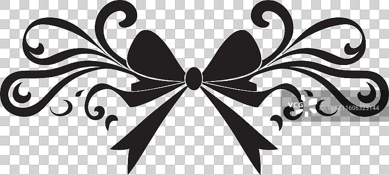 时尚的丝带装饰图标图片素材