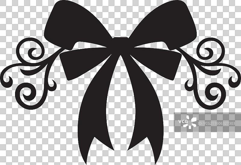 错综复杂的丝带漩涡黑色徽章极简主义图片素材