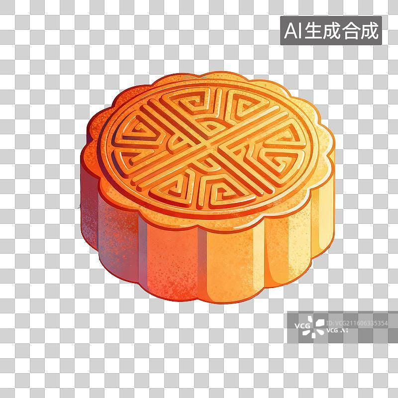 【AI数字艺术】中秋节月饼美食插画图片素材