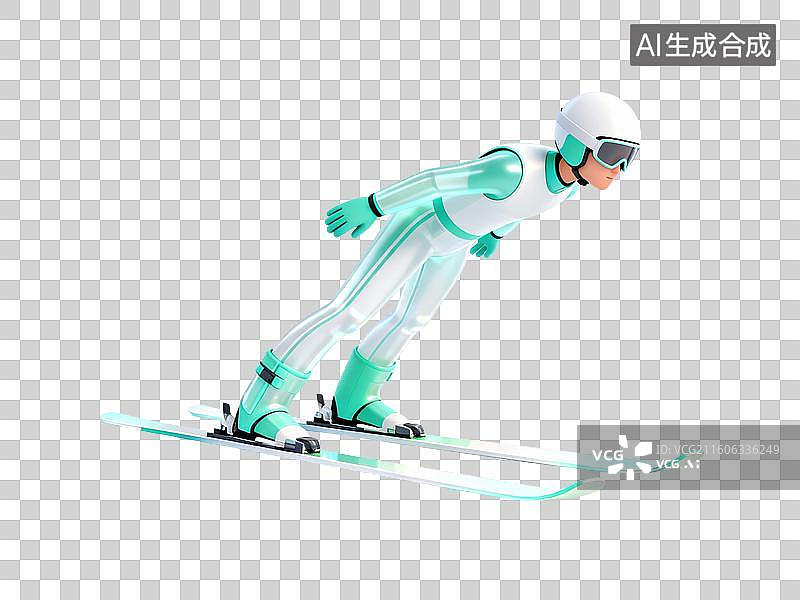 【AI数字艺术】跳台滑雪-体育运动项目图片素材