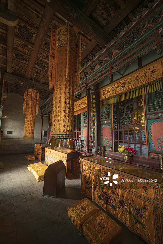 交城卦山天宁寺毗卢阁内部景象图片素材