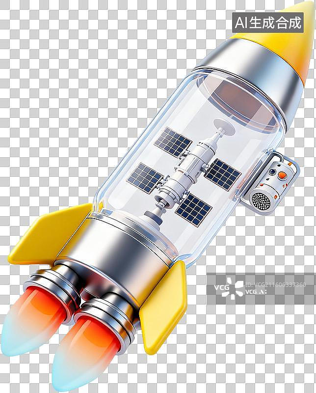 【AI数字艺术】3D卡通拟物风格立体未来概念科技感新科技科幻设备用品插画元素免抠图形图片素材