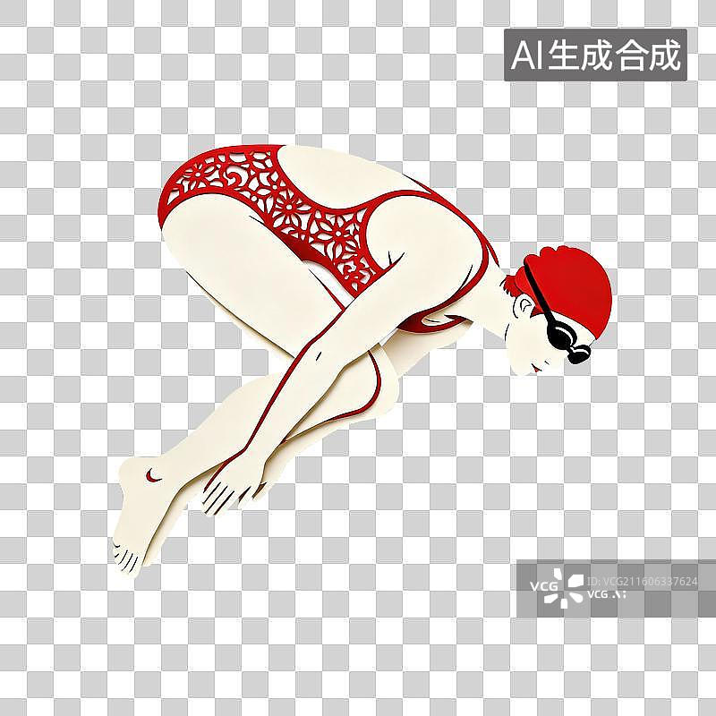 【AI数字艺术】跳台跳水-体育运动项目图片素材