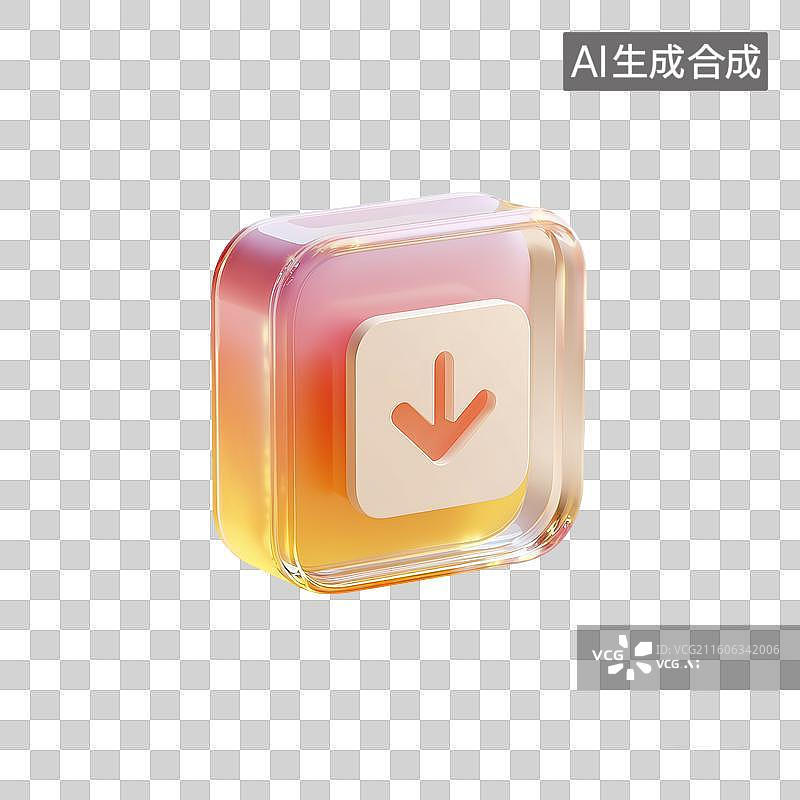 【AI数字艺术】磨砂玻璃下载图标图片素材