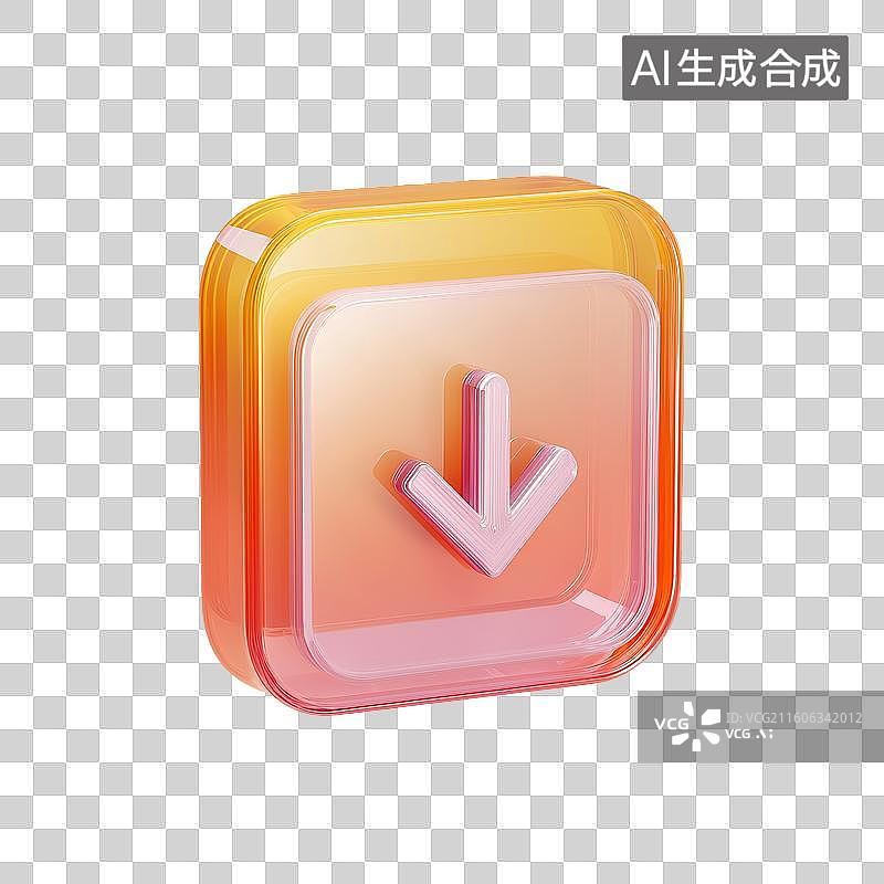 【AI数字艺术】磨砂玻璃下载图标图片素材