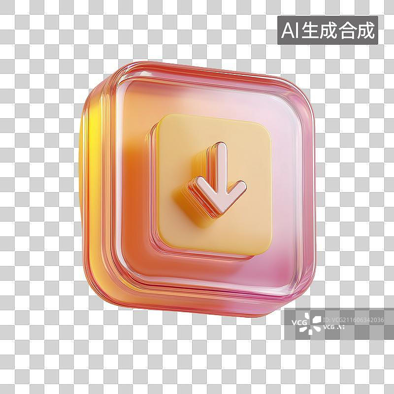 【AI数字艺术】磨砂玻璃下载图标图片素材