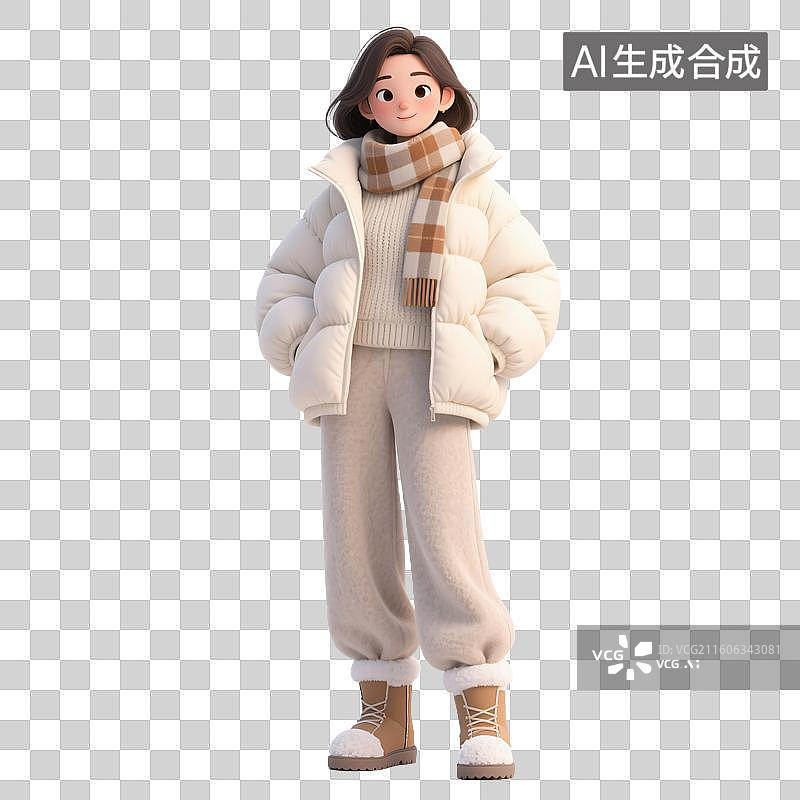【AI数字艺术】冬日潮流暖搭：舒适与时尚兼备图片素材