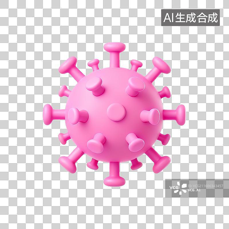 【AI数字艺术】3D日冕形病毒元素图片素材