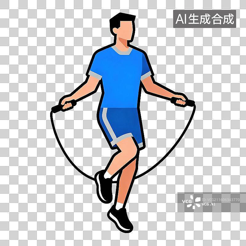 【AI数字艺术】跳绳-健身运动健康锻炼养生图片素材