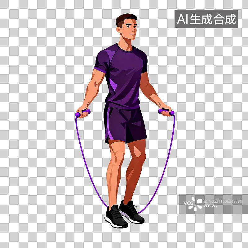 【AI数字艺术】跳绳-健身运动健康锻炼养生图片素材