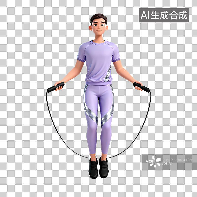 【AI数字艺术】跳绳-健身运动健康锻炼养生图片素材
