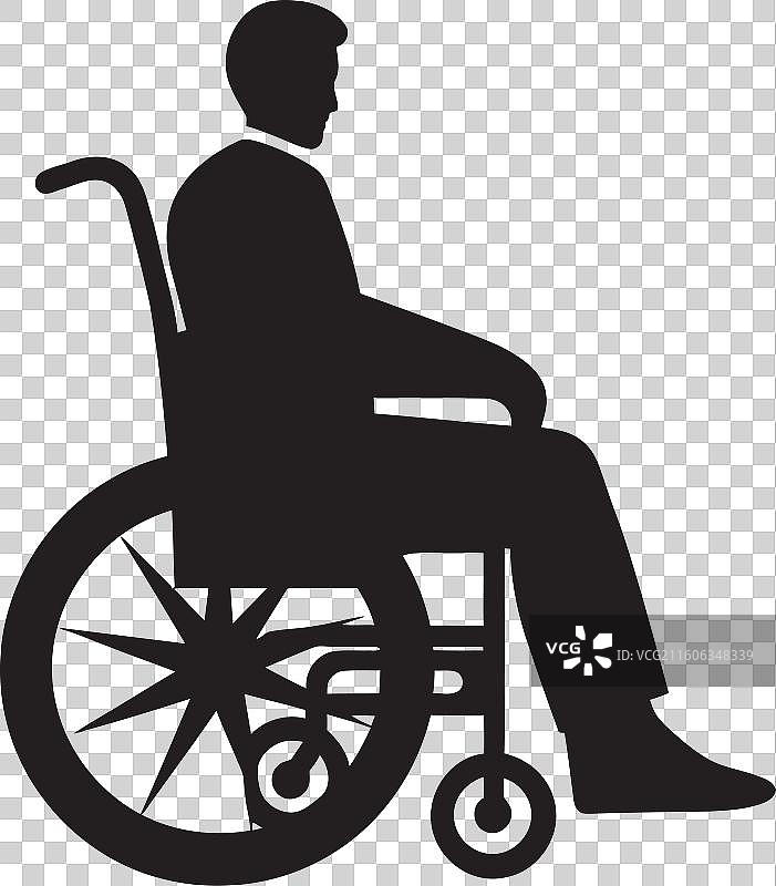 平等机会残疾人图标包容性路径图片素材