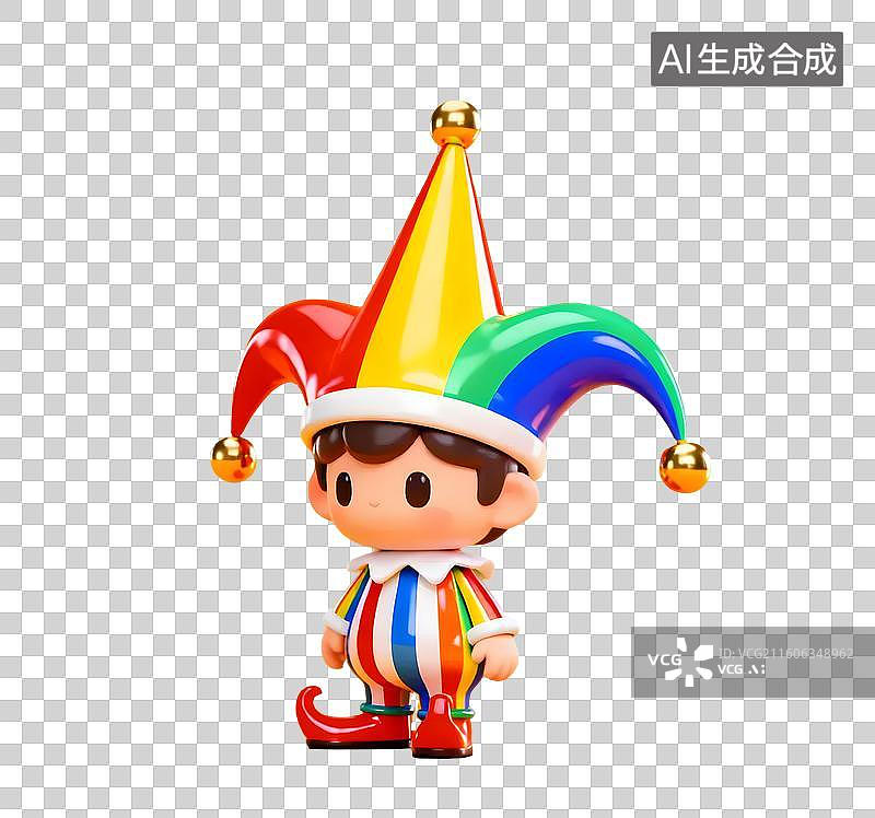 【AI数字艺术】卡通小丑玩偶图片素材