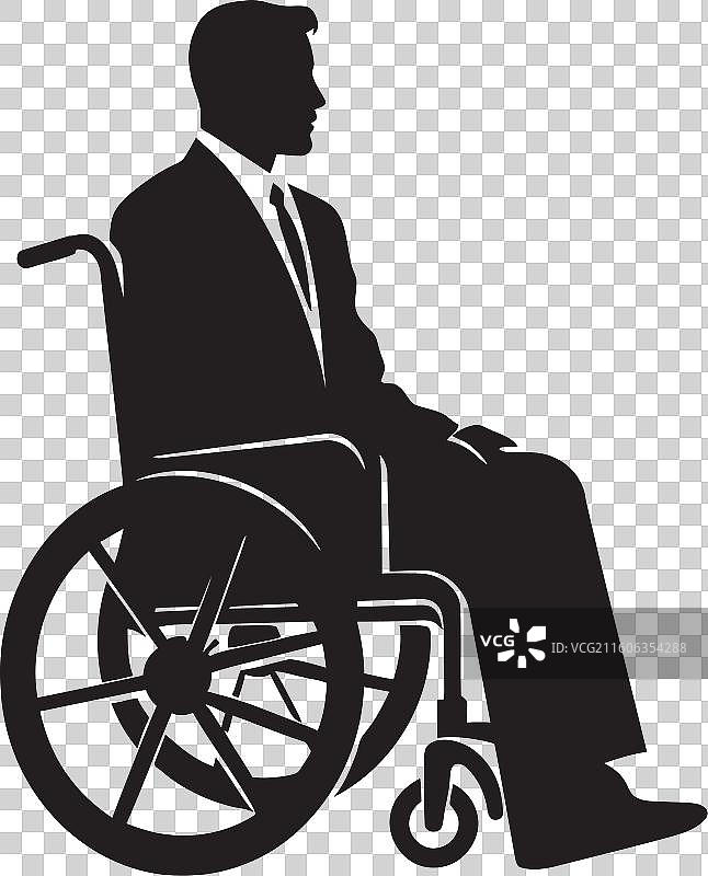 无障碍出行轮椅标志，象征平等图片素材