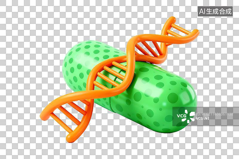 【AI数字艺术】DNA结构与药物代表基因医学图片素材