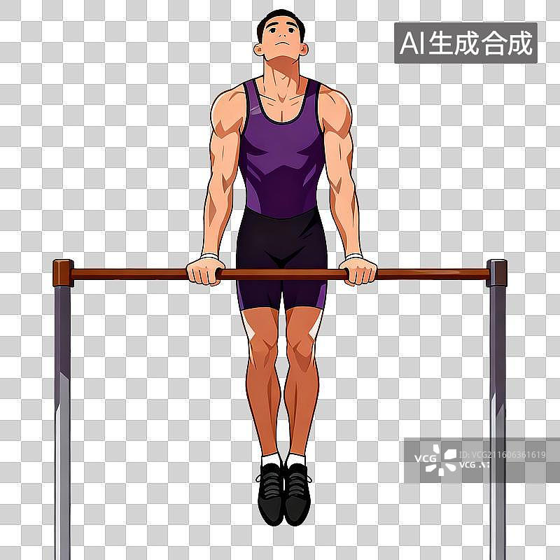 【AI数字艺术】引体向上-体育健身运动健康锻炼养生图片素材
