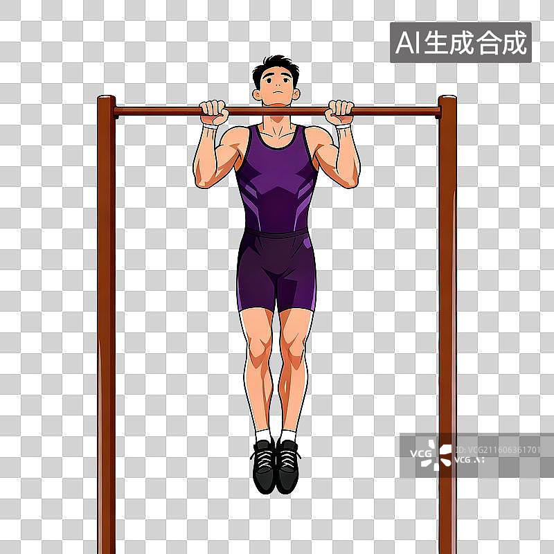 【AI数字艺术】引体向上-体育健身运动健康锻炼养生图片素材