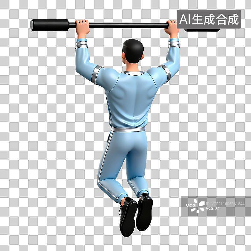 【AI数字艺术】引体向上-体育健身运动健康锻炼养生图片素材