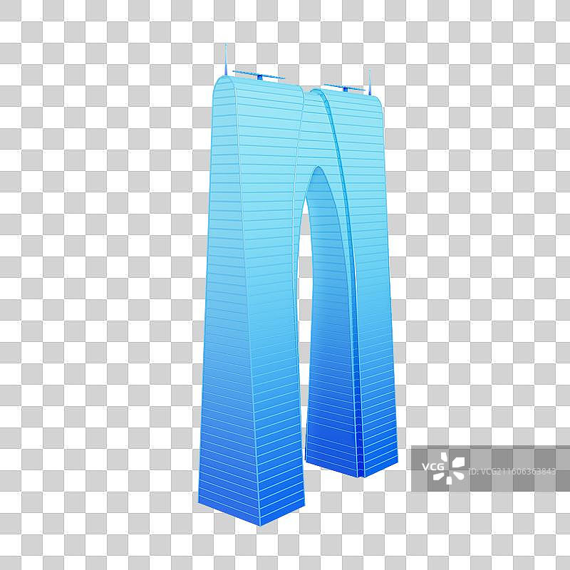 3D立体苏州城市地标建筑苏州东方之门图片素材