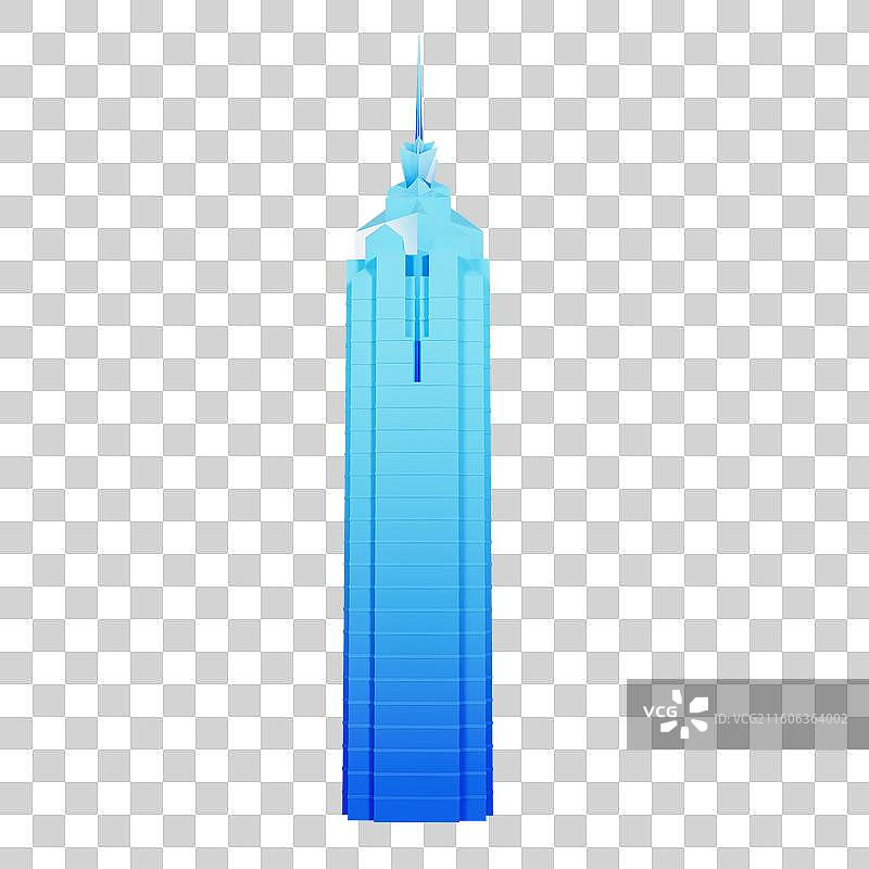 3D立体苏州城市地标建筑苏州环球188图片素材