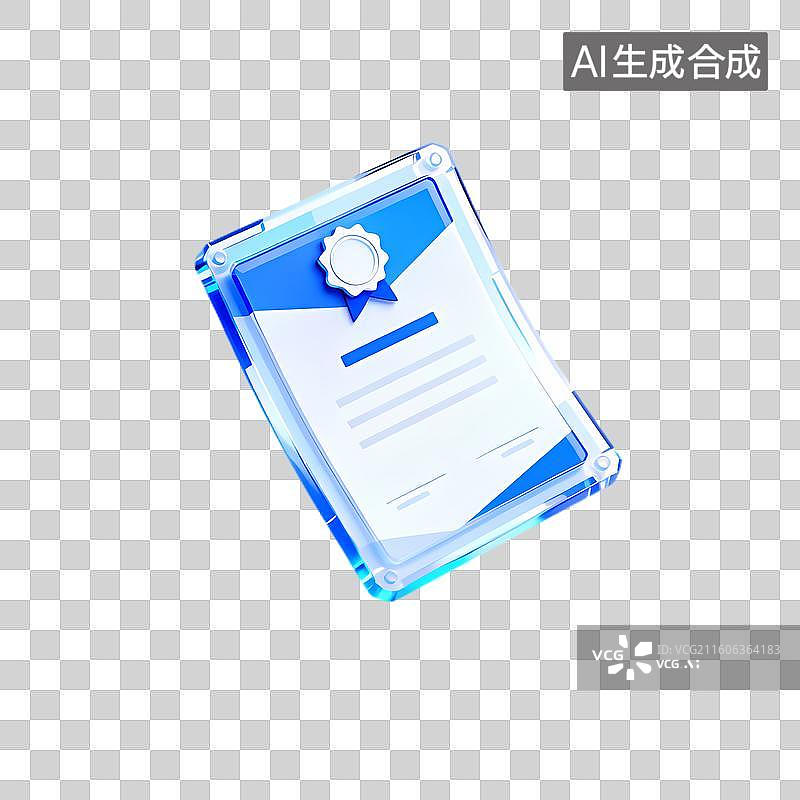 【AI数字艺术】代表官方证书的数字文档图片素材
