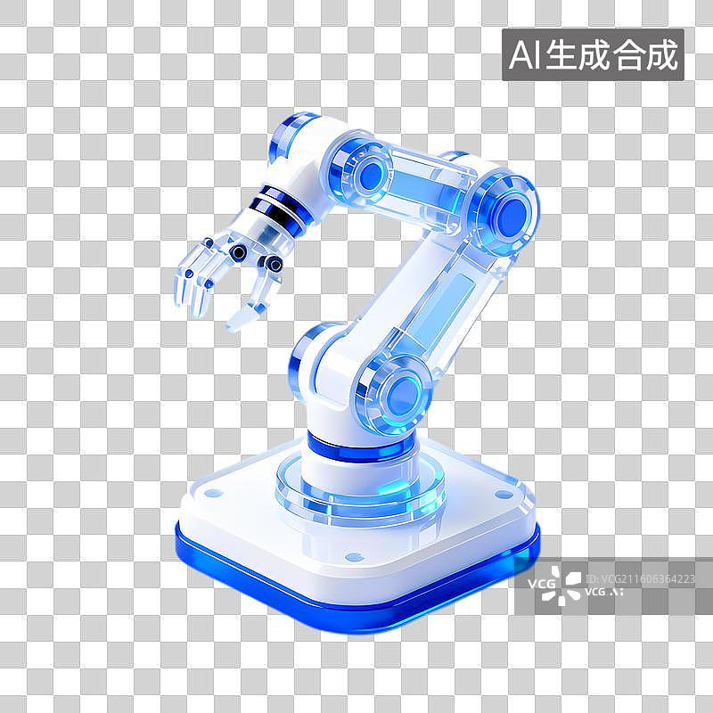 【AI数字艺术】用于工业制造的精密机械臂图片素材