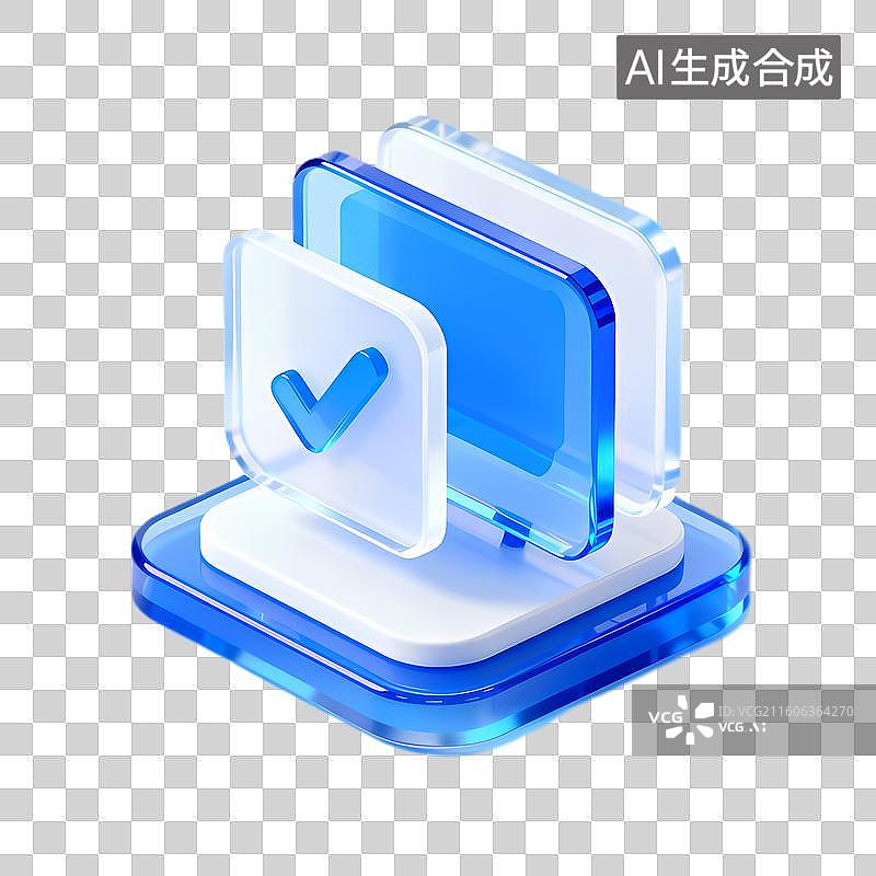 【AI数字艺术】代表任务成功完成的检查标记图片素材