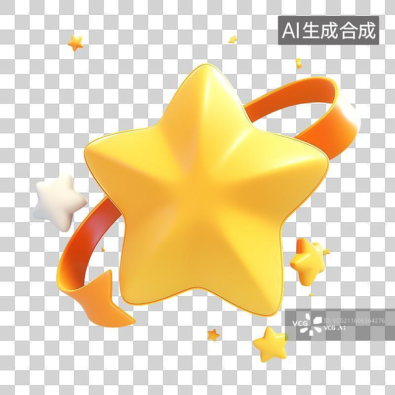 【AI数字艺术】圣诞五角星图片素材