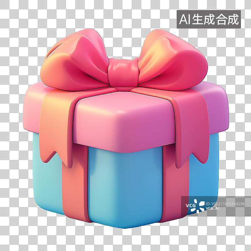 【AI数字艺术】可爱的圣诞礼盒图片素材