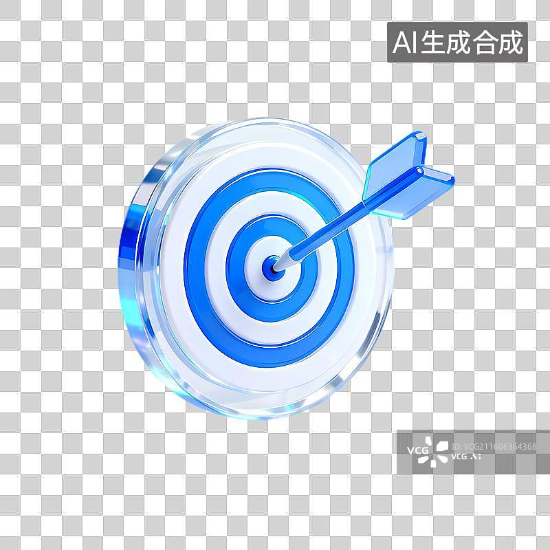 【AI数字艺术】箭头精准命中靶心象征目标达成图片素材
