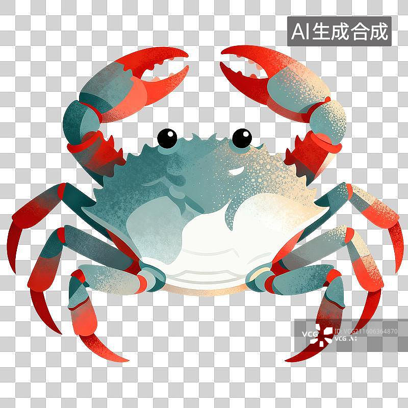 【AI数字艺术】青蟹插画图片素材
