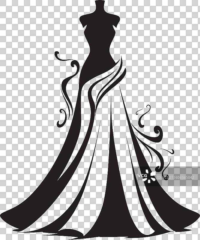 优雅的缝制连衣裙徽章，设计师的别致之选图片素材