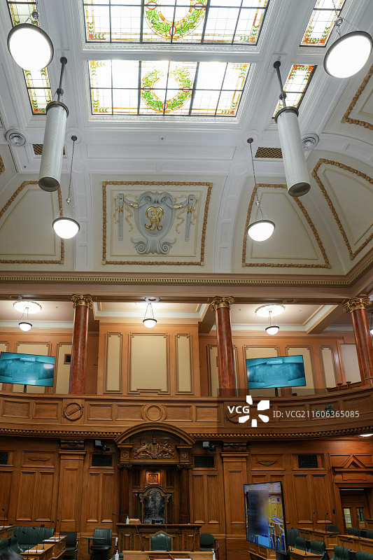 惠灵顿国会大厦的内部建筑图片素材