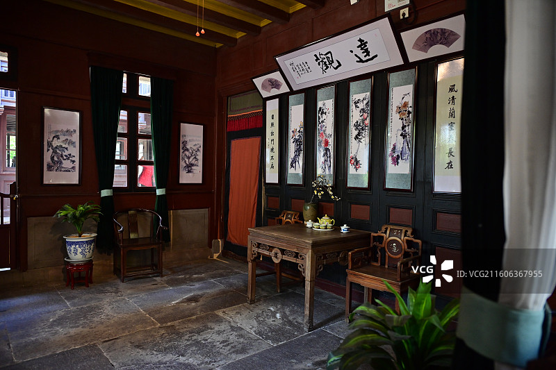 浙江宁波奉化蒋介石故居民国建筑图片素材