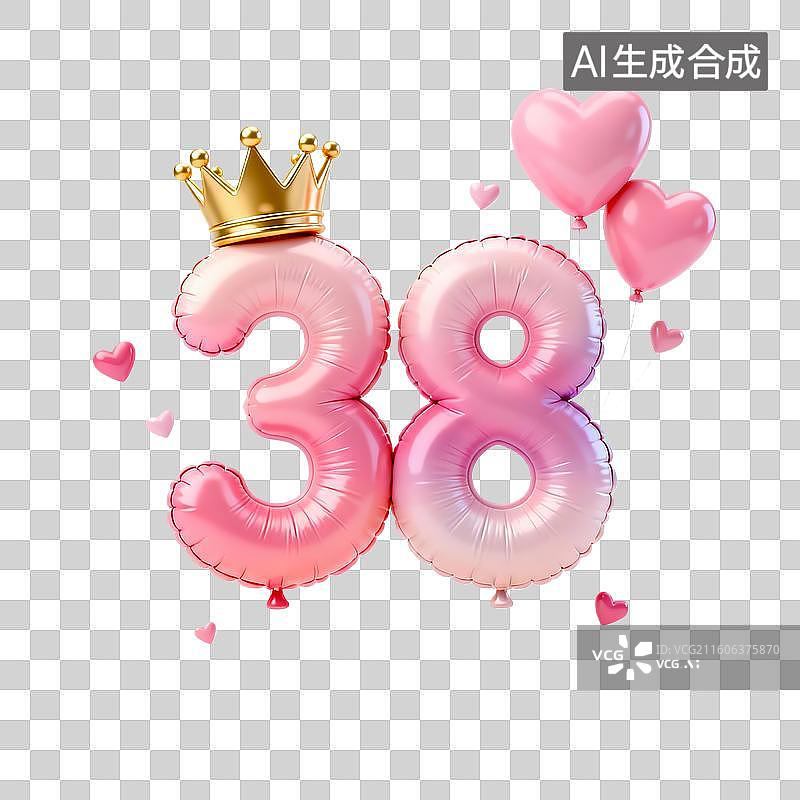 【AI数字艺术】3d粘土质感国际节日数字38妇女节组合元素图片素材