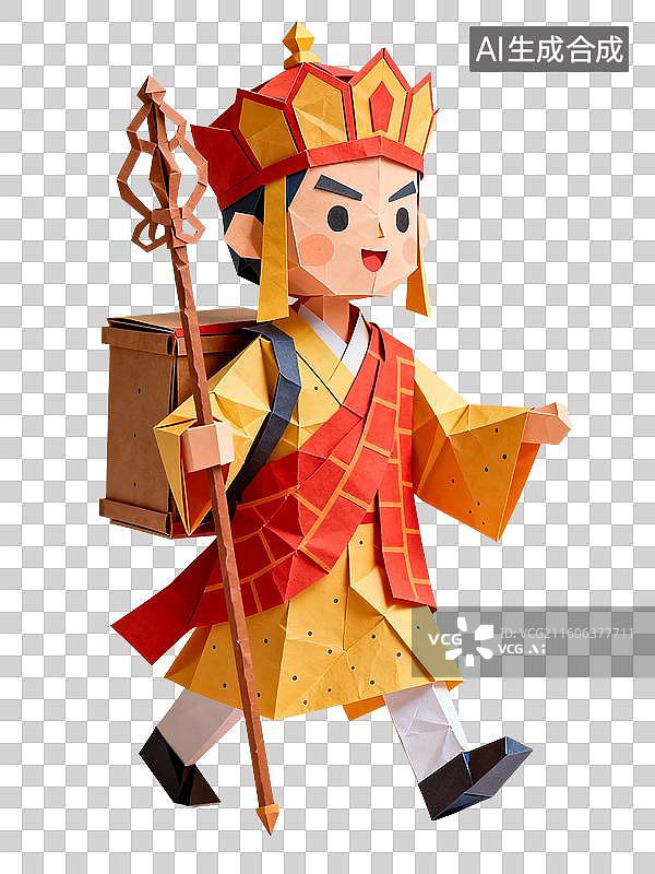 【AI数字艺术】3D渲染，西游记人物，唐三藏，唐僧，唐玄奘，西天取经，免抠元素图片素材