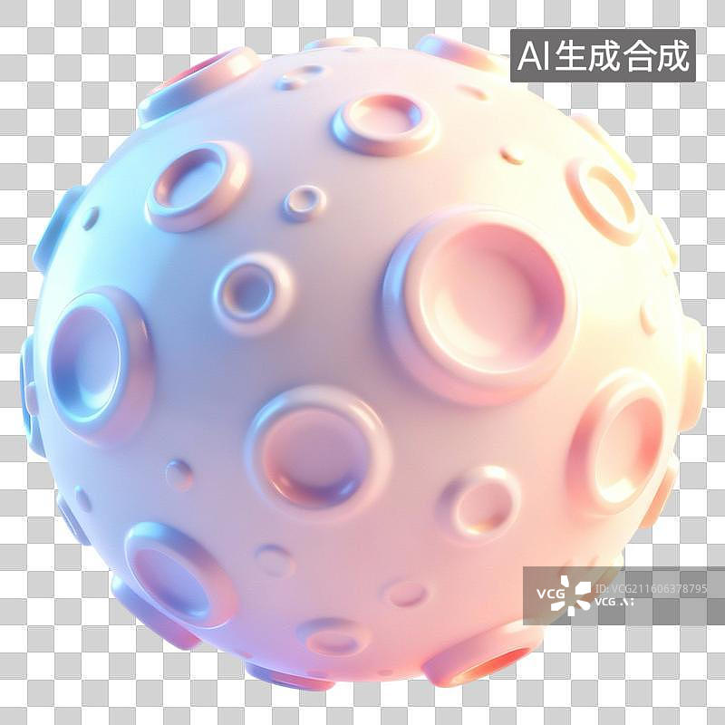 【AI数字艺术】天文球体3D卡通立体C4D渲染质感插画元素图片素材