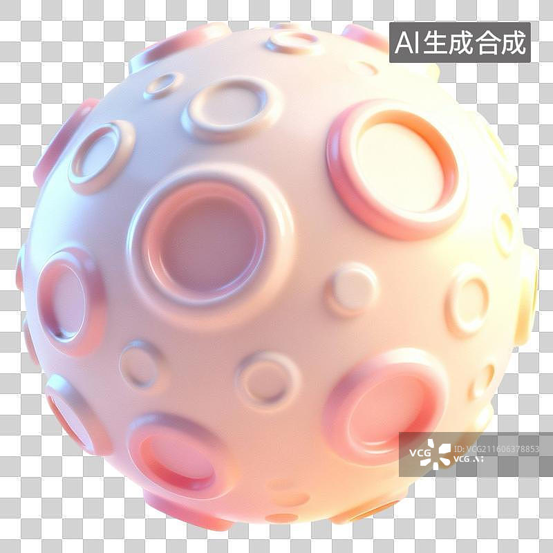 【AI数字艺术】天文球体3D卡通立体C4D渲染质感插画元素图片素材