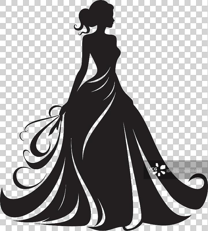 秀场华丽礼服设计高定标志图片素材