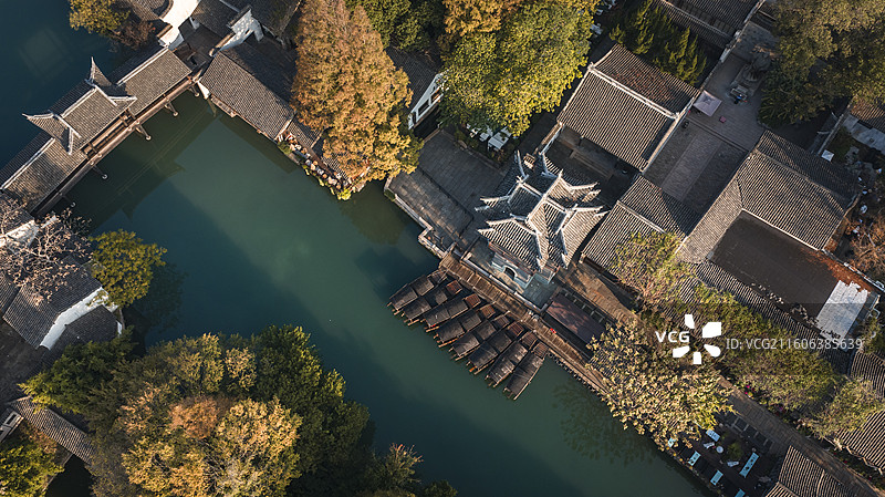浙江乌镇文昌阁码头图片素材