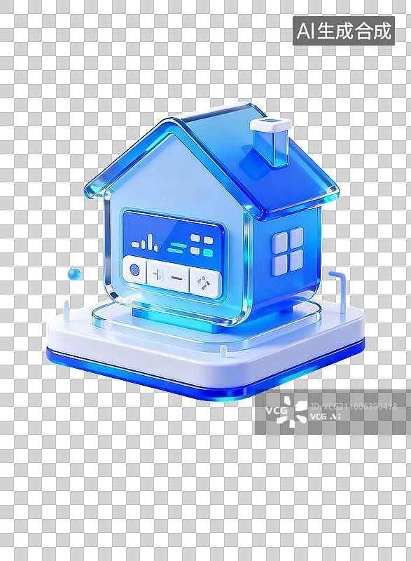 【AI数字艺术】免扣智能家居房屋建筑元素图片素材