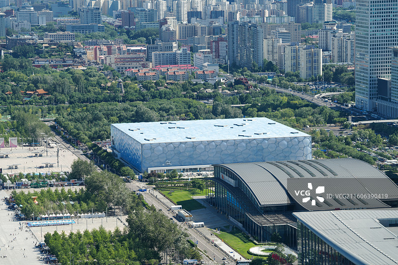 北京水立方与盘古大观图片素材