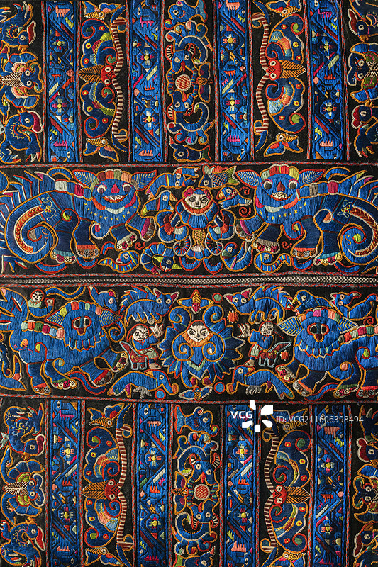 贵州省民族博物馆藏当代蝴蝶妈妈图绣片图片素材