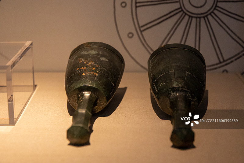 镇江博物馆春秋青铜钲1978年溧阳上沛公社出土图片素材