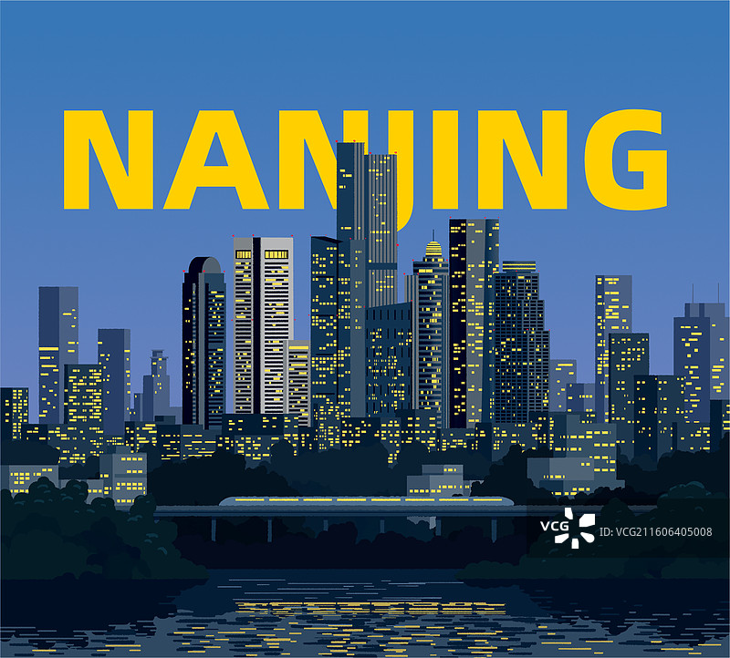 南京的夜景图片素材