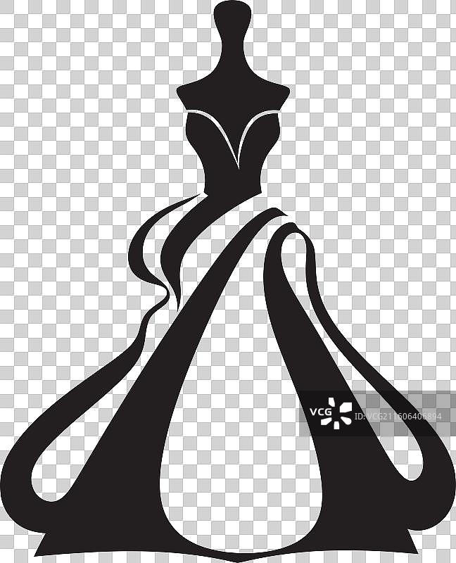 华丽风格连衣裙图标设计师系列图片素材